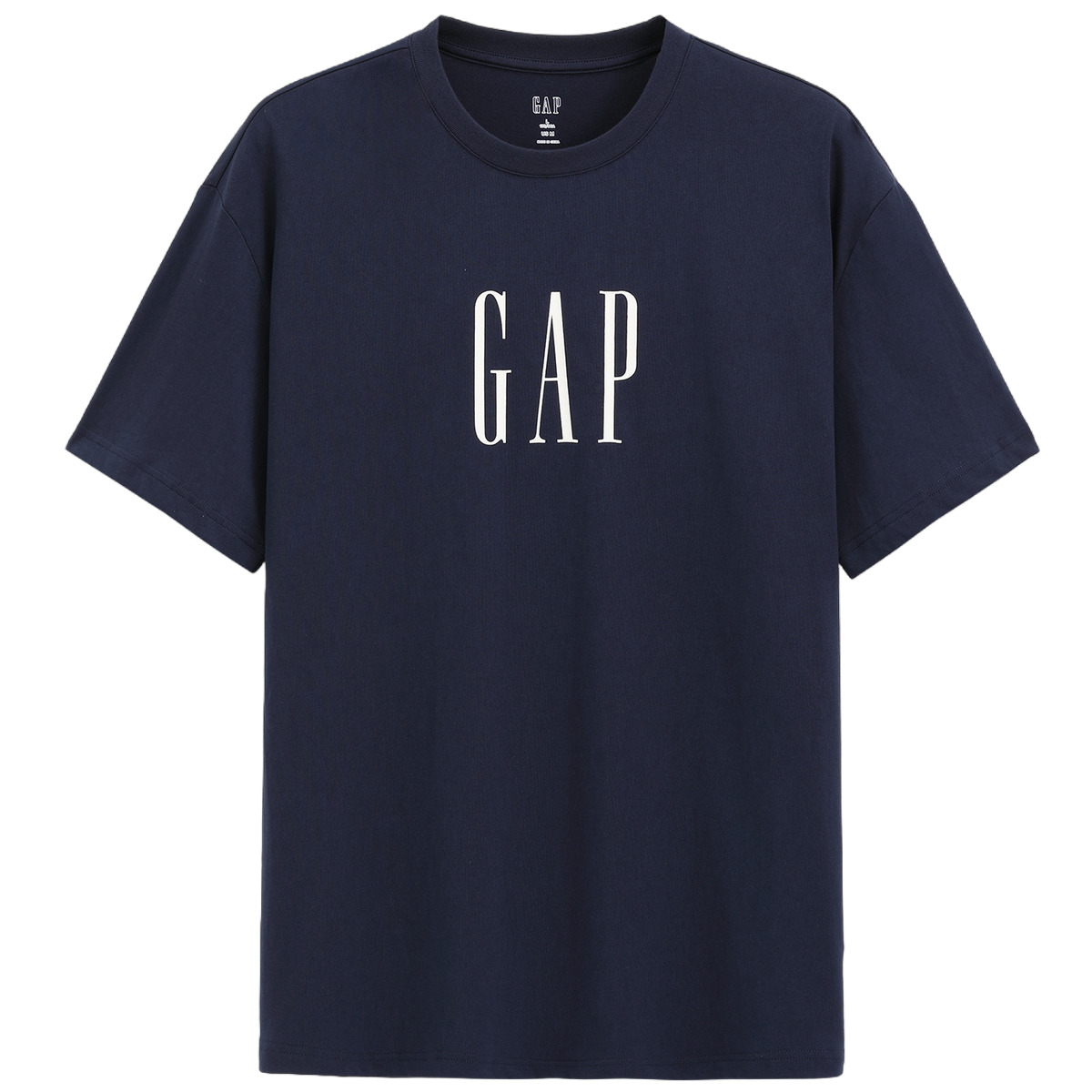GAP 圆领字母logo休闲百搭短袖T恤 男款